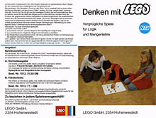 Denken Mit Lego catalog, back, front cover. Click for a larger image