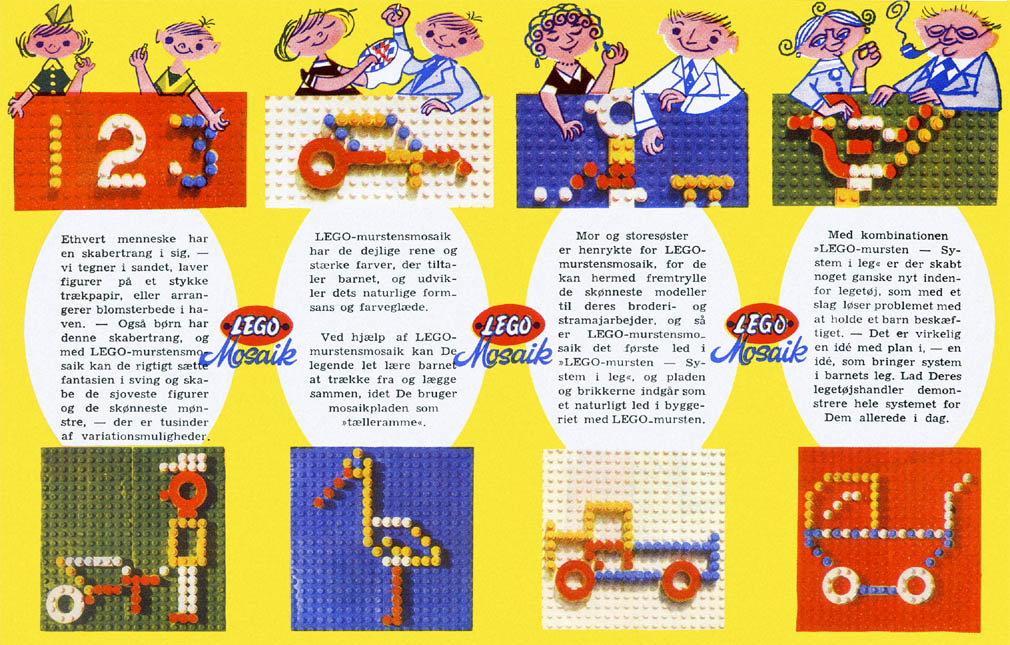 Lego Mosaik catalog, back side