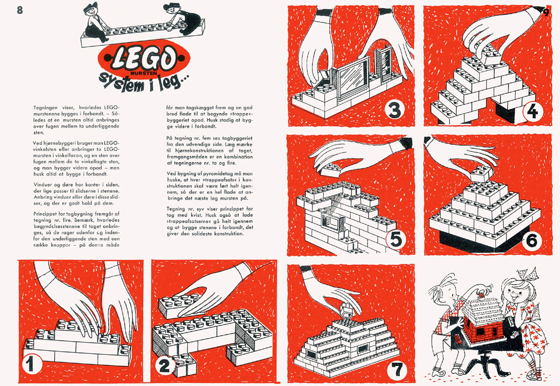 Lego System i Leg Byggebog, pp 8-9